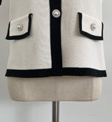 Eloa Square Color Matching Button Cardigan