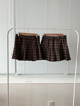Fair Checkered Pleats Skirt (2 colors)
