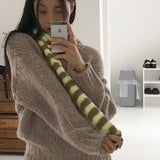 Siwool Vintage Angora Stripe Scarf Scarf