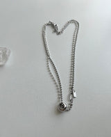 um Pearl Stainless Steel Two Lines Hip Bold Ball Layered Short Choker Wedding Necklace