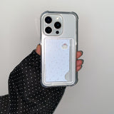 [MADE] RIBBON COTTAGE PHONE CASE BLUE (clear pocket)