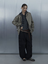 STUDDED VINTAGE JACKET / LIGHT GRAY