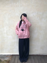 Peach Club Unbalance Shirring Summer Hood Windbreaker 