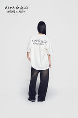 24FW HOSHI X ADLV タイガースケッチ 半袖Tシャツ クリーム