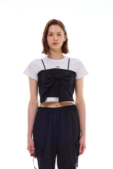 AI RIBBON BUSTIER / BLACK