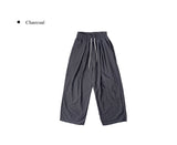 Roti Nylon Pintuck Banding Wide Pants
