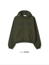 No.1025 ネイビークロップフードTシャツ (3color)