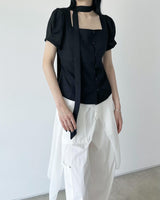 newdili scarf texture blouse