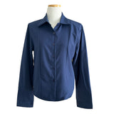Soft Palette Panel-Cut Collar Shirt Blouse