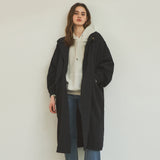 90s Classic Fishtail Long Bomber Jacket_Black