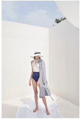Celie swimsuit White&Blue