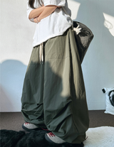 ヒップナイロンパラシュートオーバーロングパンツ 🤎💛💚🩶5カラー
