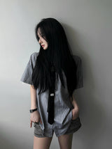 26SS★ [ MADE / Tie Set ] Silk Stripe Classic Shirt Short Sleeve Version