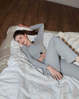 MODAL KNIT FLARE PANTS / MELANGE