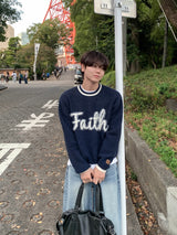 Faith Brushed Oversized Patch Knit