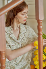 ULLALA PAJAMA Delia Short-sleeved Woman's Pair Cream[24116WPSSN]