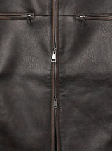 Bleed Washed Leather Biker Jacket