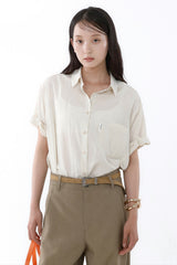 SUMMER ROLL-UP SHIRT_SAND BEIGE