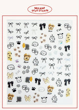 Camera Nail Deco Sticker Set (02 Ribbon Friends)