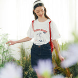 ハッピーバニーTシャツ - ホワイト