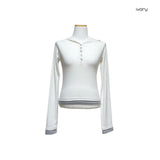 (3color) Snap Layered Ribbed Crop Hoodie