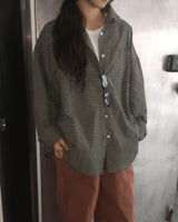 Ata オーバーサイズフィット チェックシャツ
