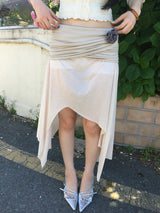 Angel Drape Unbal Long Skirt