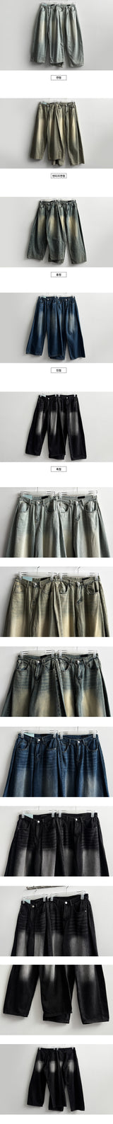 Rmin Side Pintuck Summer Long Pants Denim Wide Pants [Choose short and long]