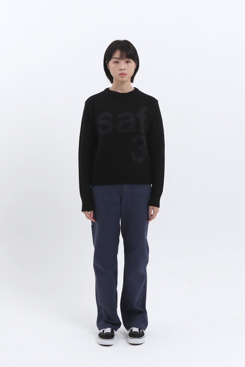 1/2 ベーシック SAFARI ニット (BLACK)