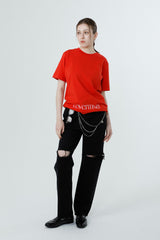 マルチプリンティングTシャツ_RED