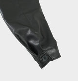 Raglan 2way zip-up leather Jacket
