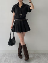 Peanut Fold Layered Long Boots