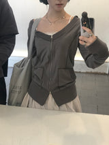moodfit off-shoulder zip-up