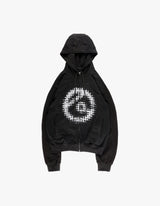 EXP WARLD ロゴフーディージップアップ ブラック