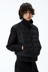 Lightweight Ribbed Collar Puffer
