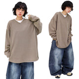 オーバーダンブルボックスン長袖Tシャツ