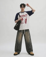 (UNISEX) ネットチェックワイドデニム26SS-008