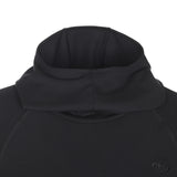 SLIT LONG SLEEVE HOODIE [BLACK]
