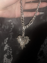 Toani Black Heart Chain Necklace