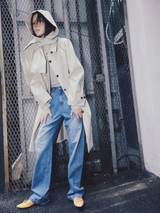 Tapered Round Denim Pants Indigo