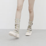 Ned Buckle Suede Middle Boots
