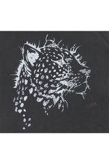 CHEETAH GRAPHIC OVERSIZED T-SHIRT CHARCOAL
