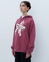 MELTING STAR LOGO PIGMENT HOODIE-PURPLE