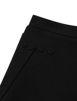 FLARED SKIRT PANTS(BLACK)