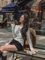 Bianca off-shoulder wool knit