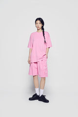24FW APPLIQUE LOGO PIGMENT SHORT PANTS LIGHT PINK