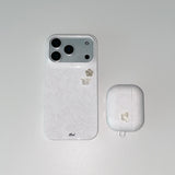[MADE] BUTTERFLY BUTTON LACE AIRPODS CASE (glossy hard)