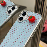 3Dトマト ドットパターン シルバー iPhone MAGSAFE スマホケース