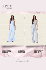 Object Sleeveless Flare Pants Sweat Suit Set (SET)