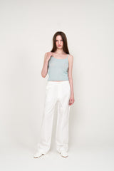 WIDE COTTON PANTS (WHITE)